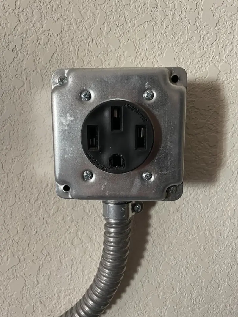NEMA 14-50 outlet installed for Electrical Panel Upgrade in Eaton