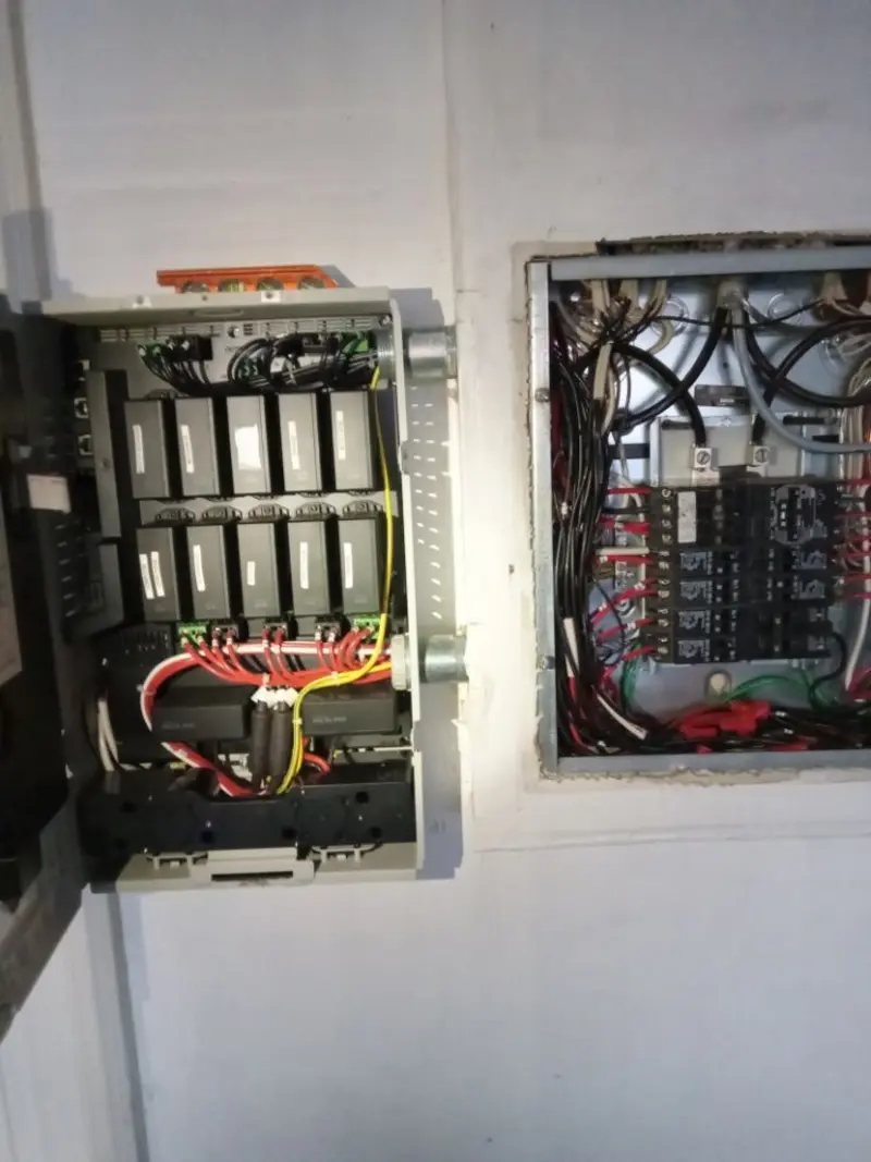 Electrical panel upgrade completed for Security Camera Wiring in Eaton